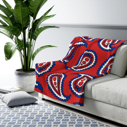 Bouvet Island Retro Paisley Blanket Throw