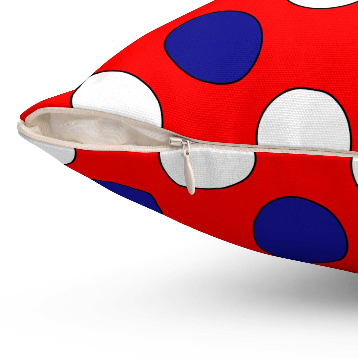 Croatia Retro Polka Dots Cushion Pillow
