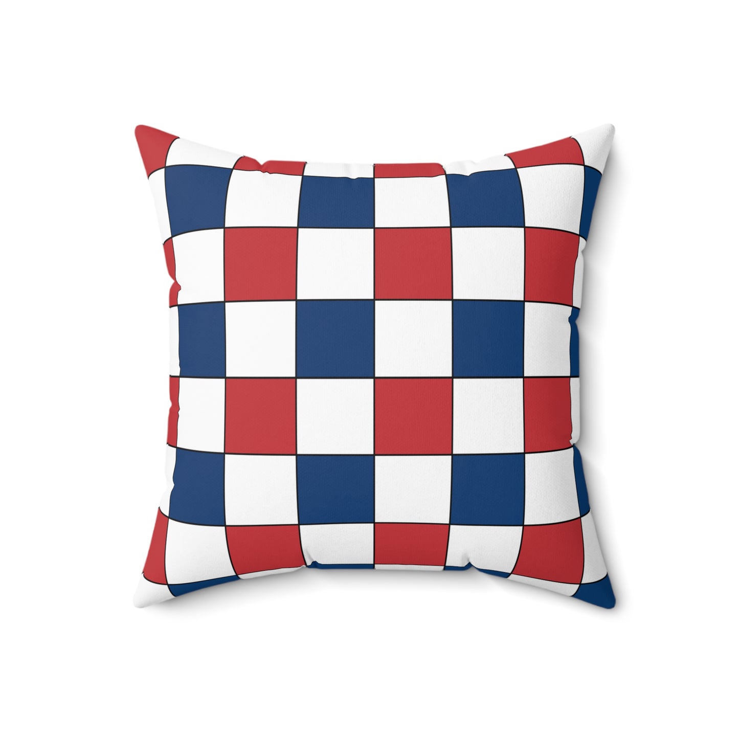 Serbia Retro Check Cushion Pillow