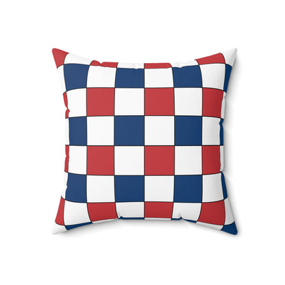 Serbia Retro Check Cushion Pillow