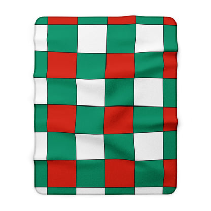 Bulgaria Retro Check Blanket Throw