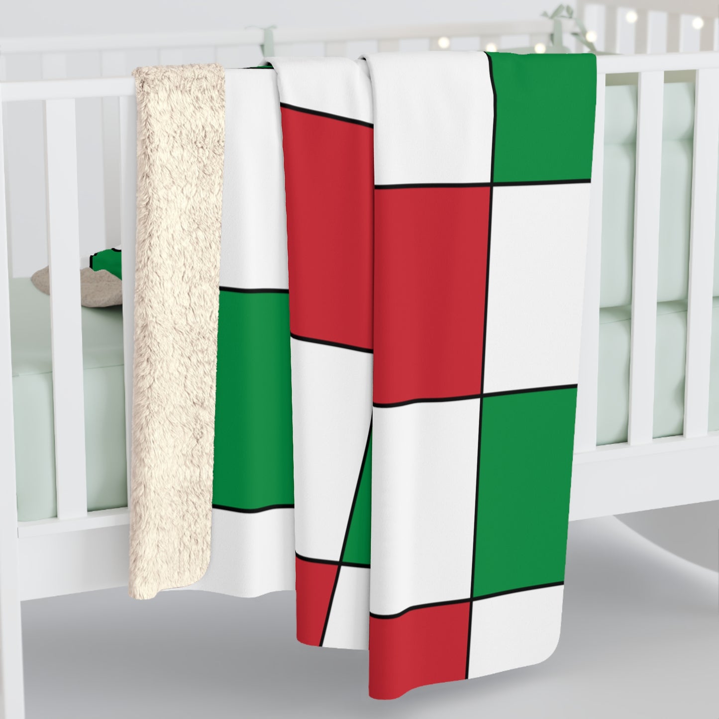 Italy Retro Check Blanket Throw