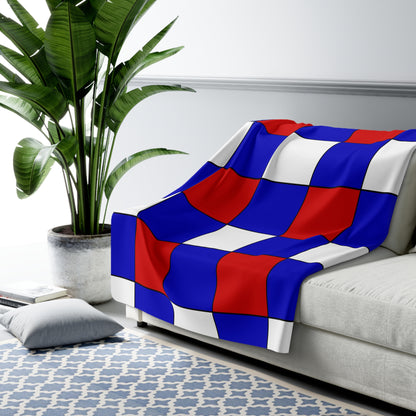 Slovenia Retro Check Blanket Throw