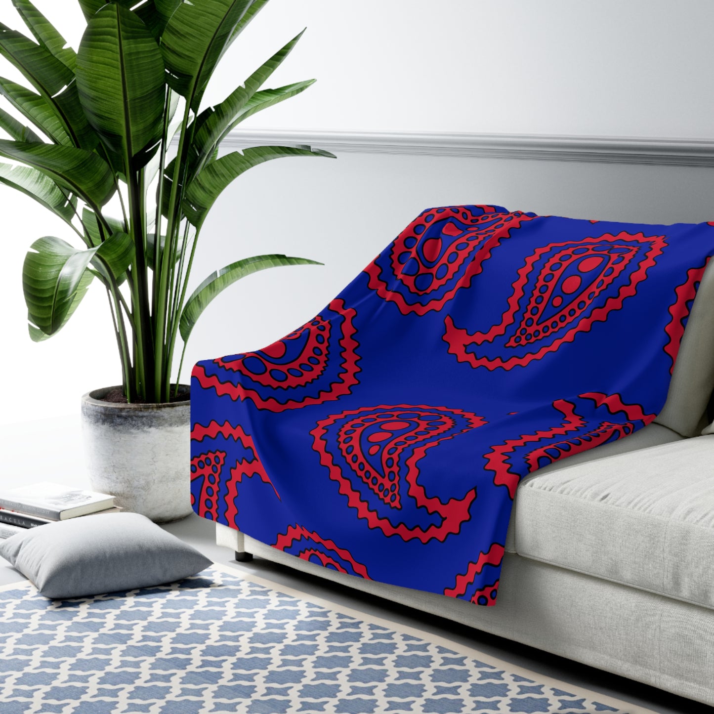 Haiti Retro Paisley Blanket Throw