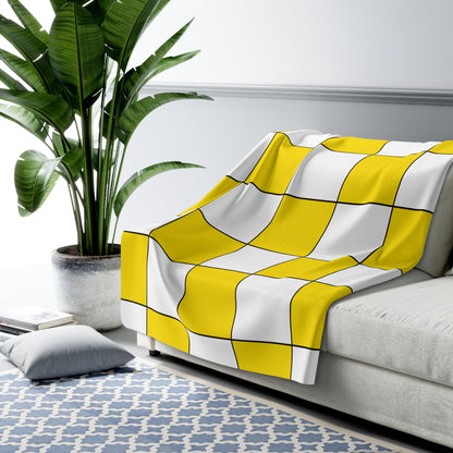 Vatican City Retro Check Blanket Throw