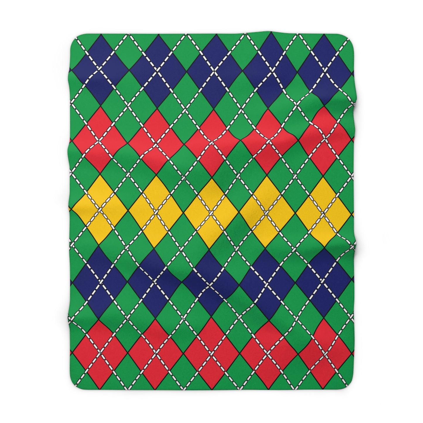 Mauritius Retro Argyle Blanket Throw