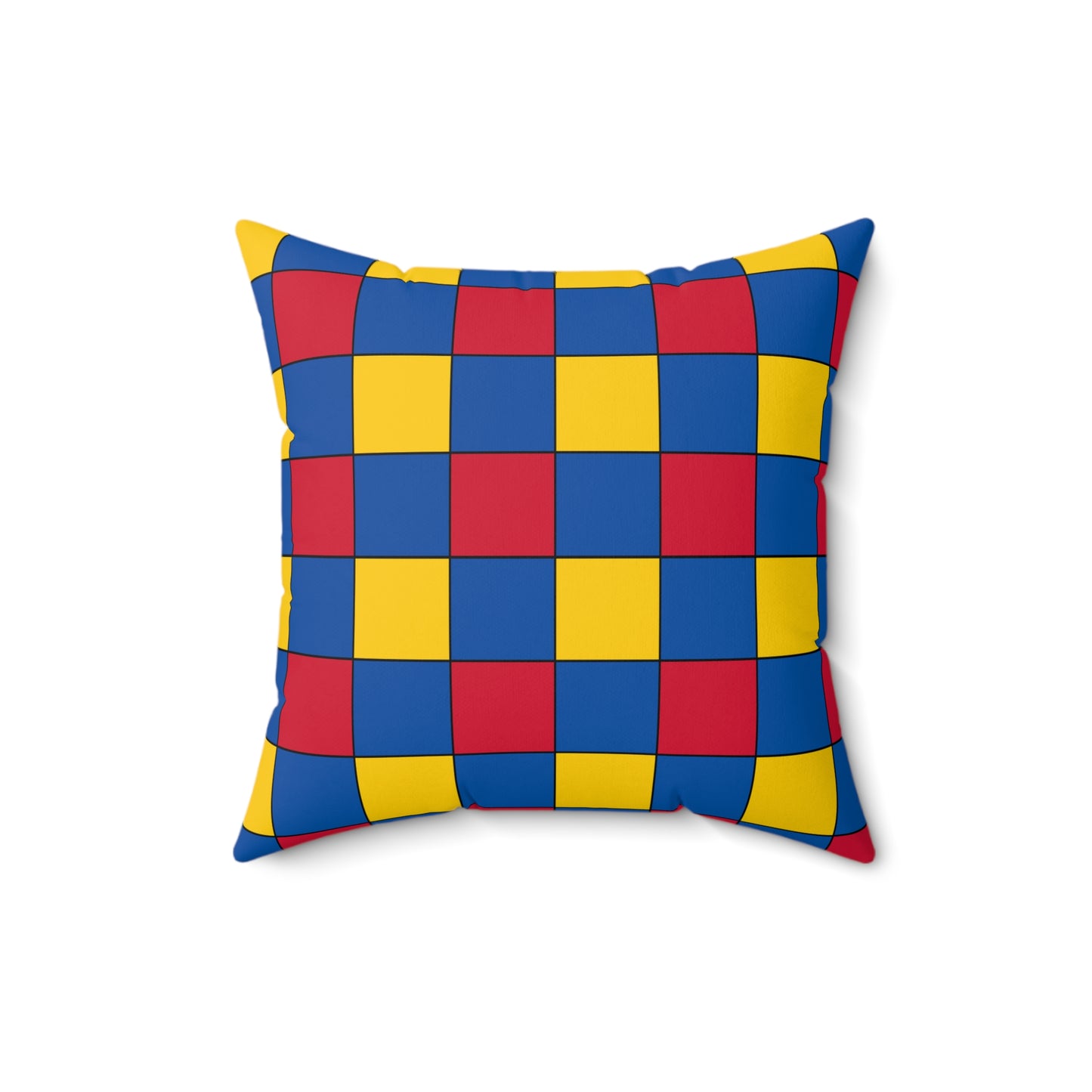 Aland Islands Retro Check Cushion Pillow