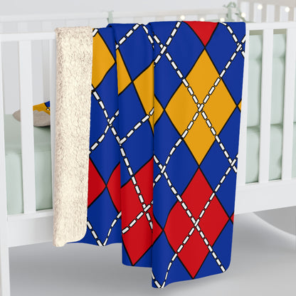 Armenia Retro Argyle Blanket Throw