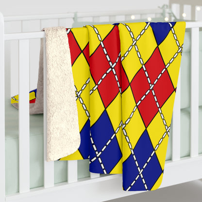 Colombia Retro Argyle Blanket Throw