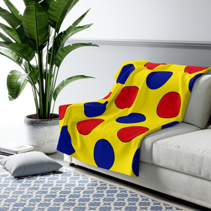 Colombia Retro Polka Dots Blanket Throw