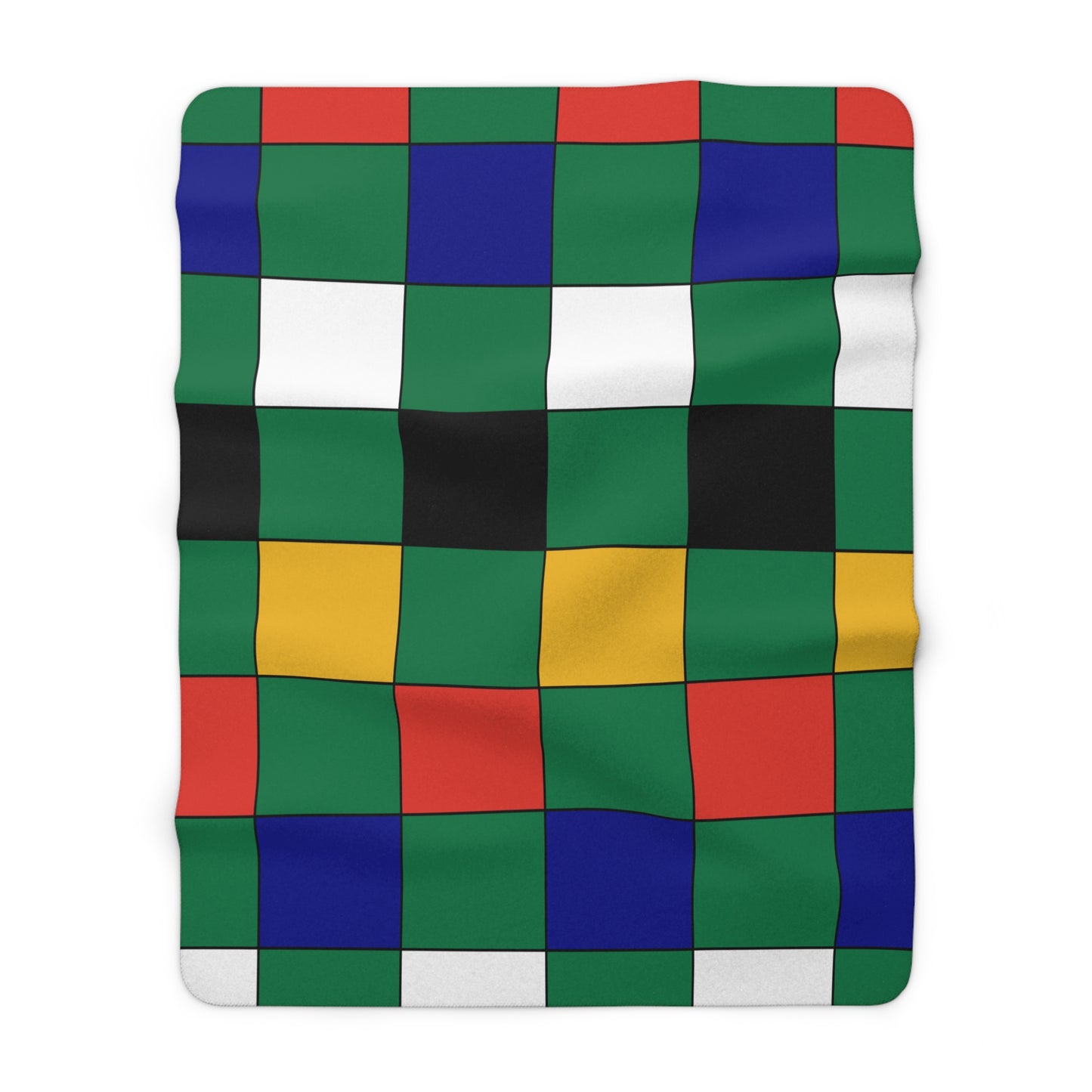 South Africa Retro Check Blanket Throw
