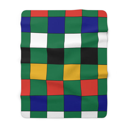 South Africa Retro Check Blanket Throw