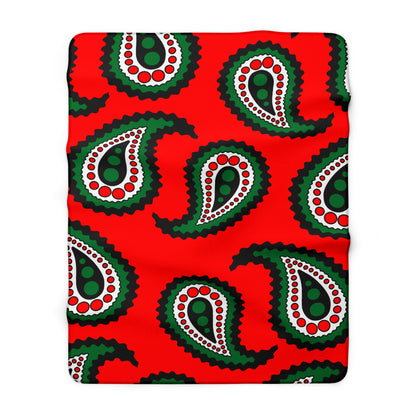 United Arab Emirates Retro Paisley Blanket Throw