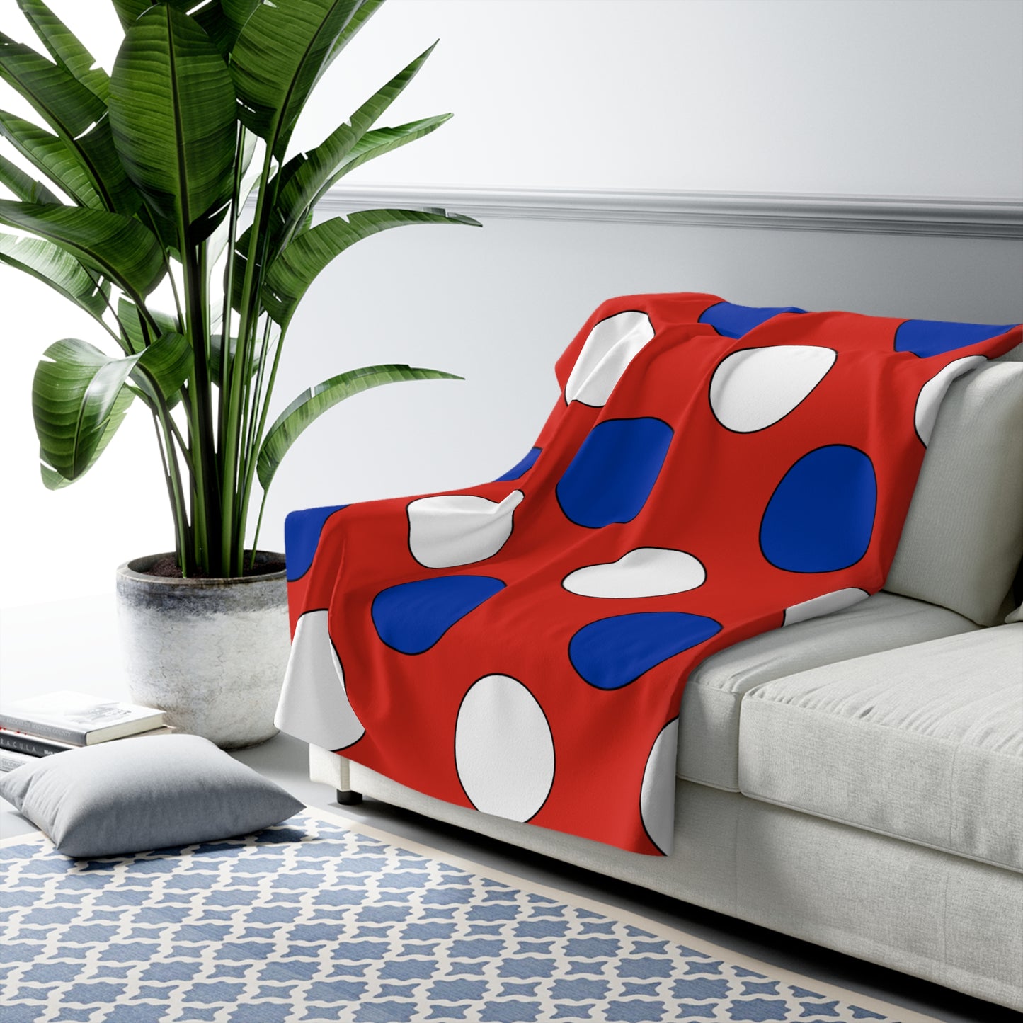 Chile Retro Polka Dots Blanket Throw