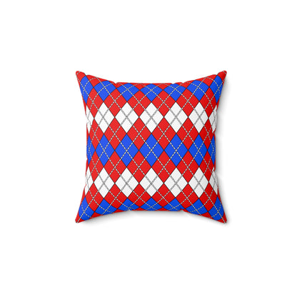 Puerto Rico Retro Argyle Cushion Pillow