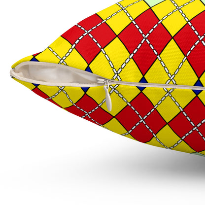 Ecuador Retro Argyle Cushion Pillow