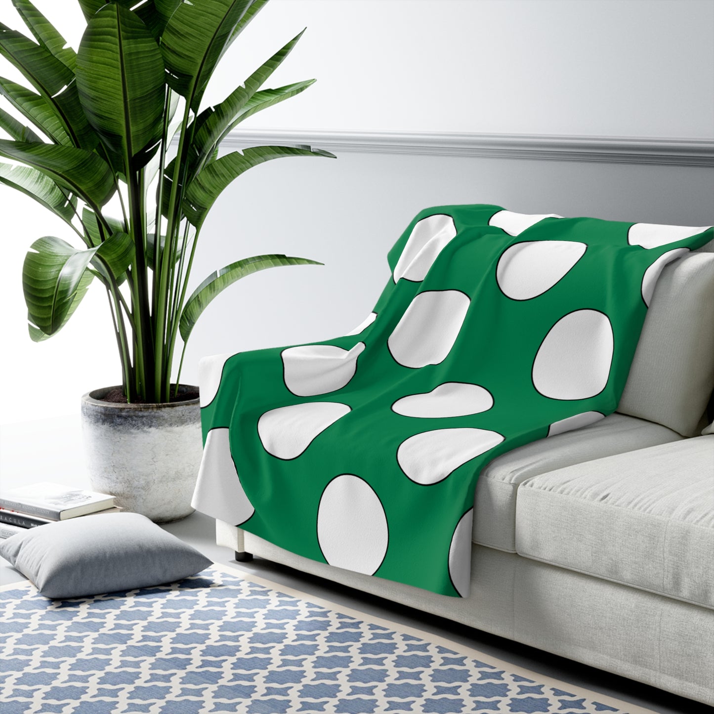 Nigeria Retro Polka Dots Blanket Throw