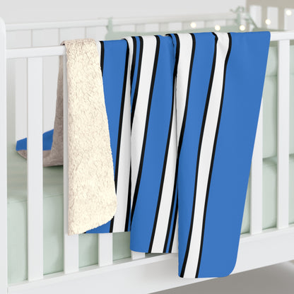 Antarctica Retro Stripes Blanket Throw