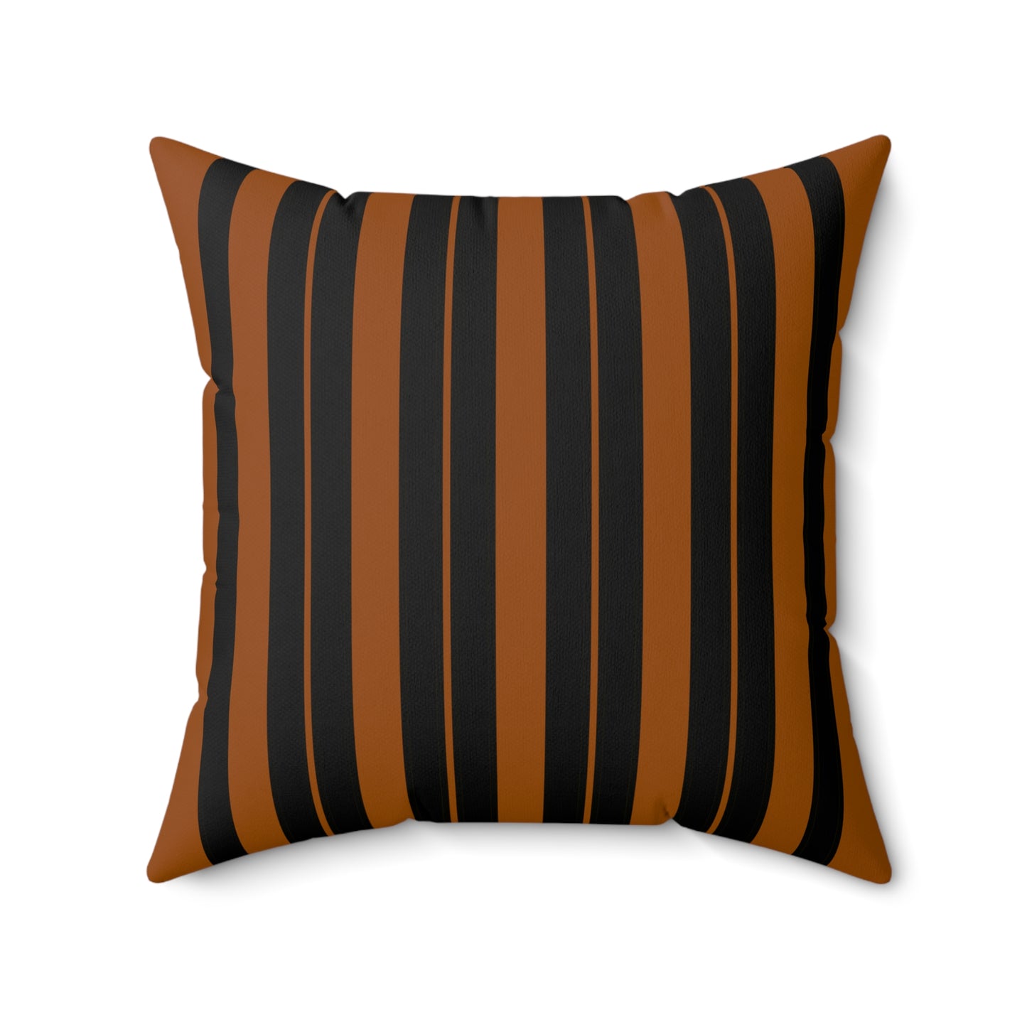 Brown, Black Retro Stripes Cushion Pillow