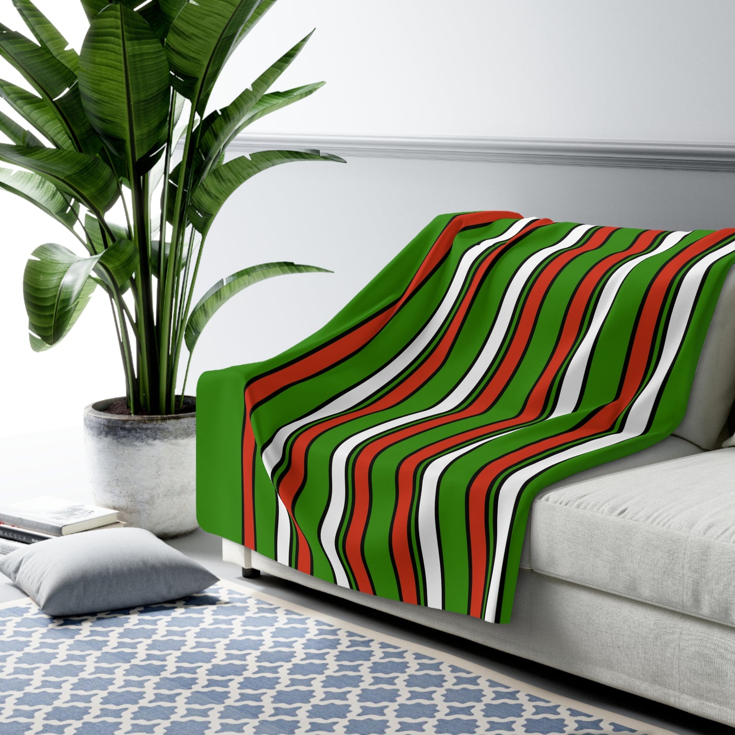Hungary Retro Stripes Blanket Throw