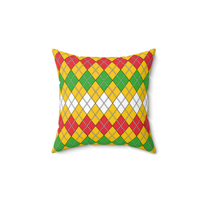 Myanmar Retro Argyle Cushion Pillow