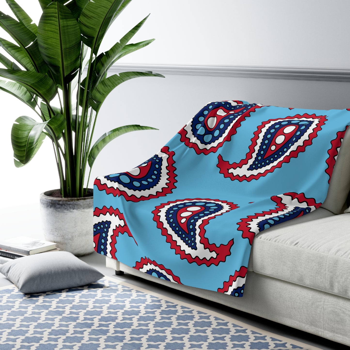 Fiji Retro Paisley Blanket Throw