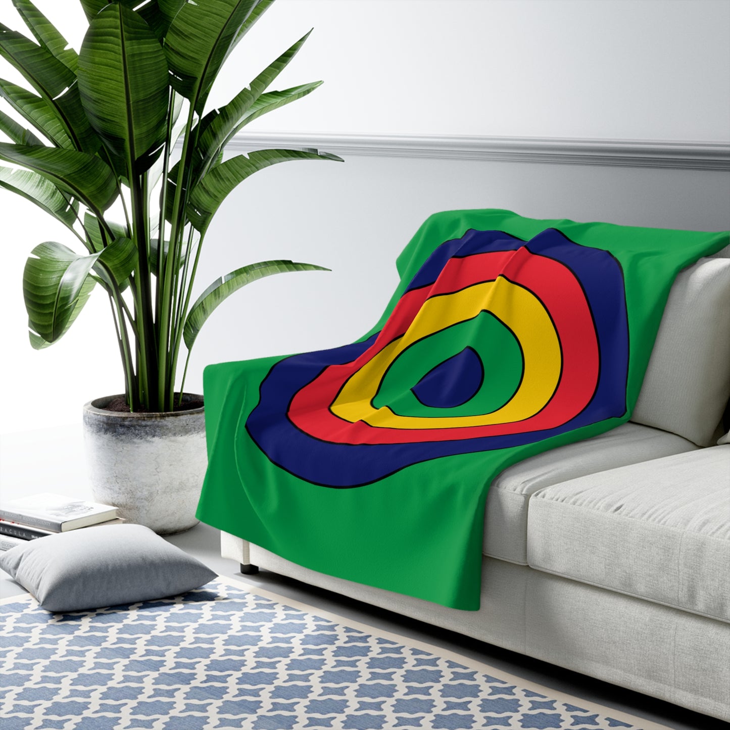 Mauritius Retro Target Blanket Throw