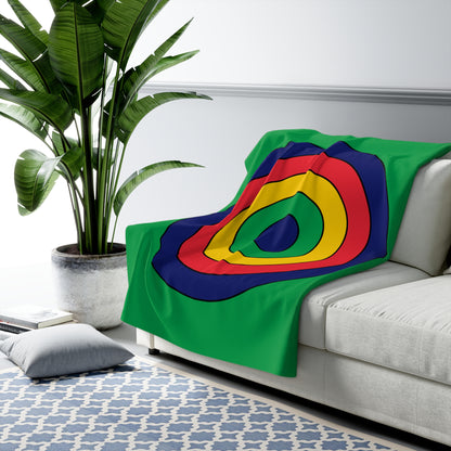 Mauritius Retro Target Blanket Throw