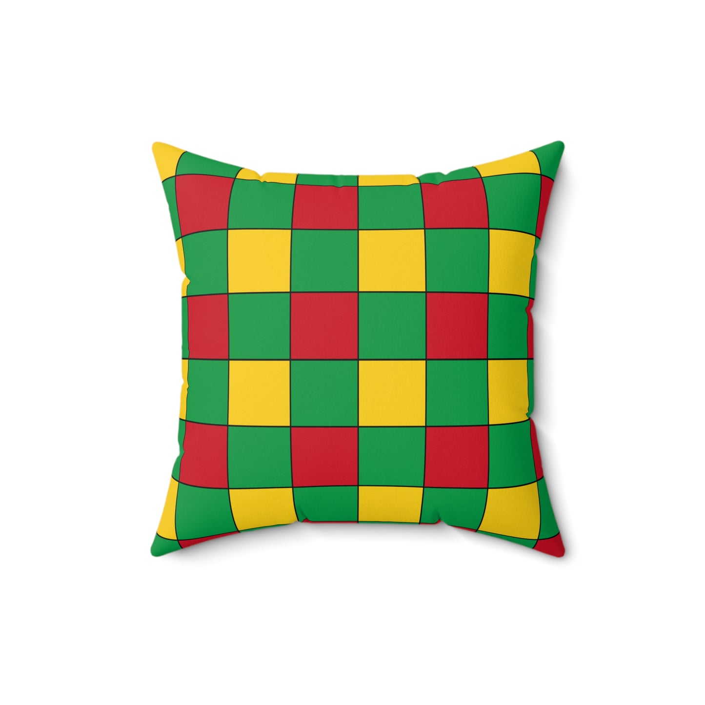 Guinea Bissau Retro Check Cushion Pillow