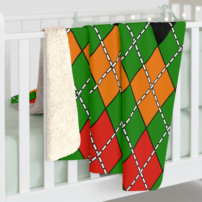 Zambia Retro Argyle Blanket Throw