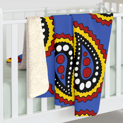 Eswatini Retro Paisley Blanket Throw