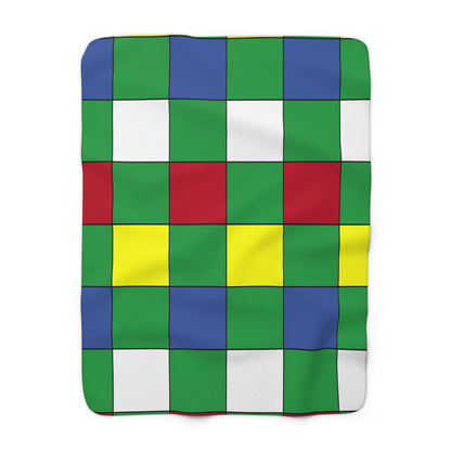 Comoros Retro Check Blanket Throw