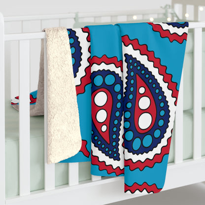Tuvalu Retro Paisley Blanket Throw