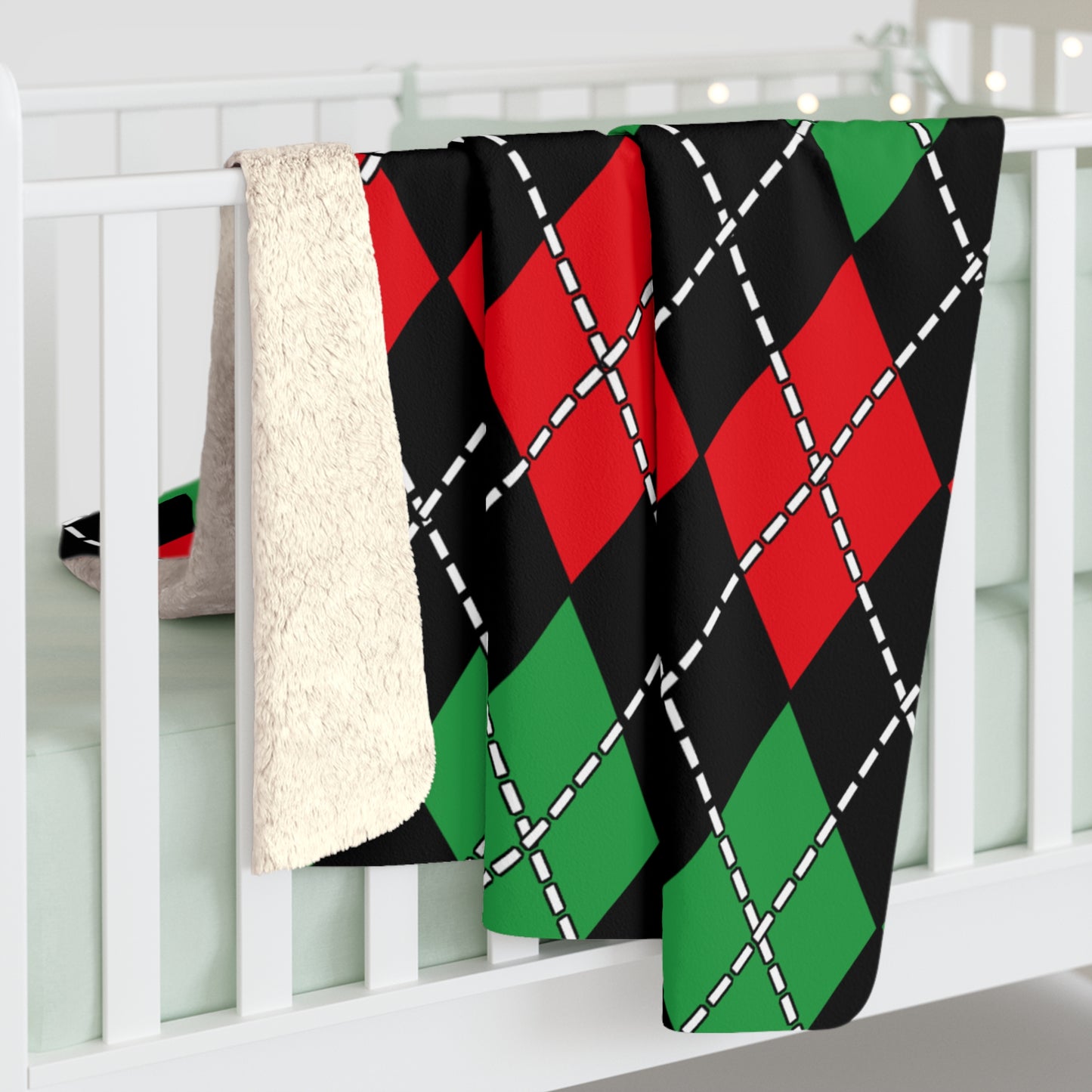 Libya Retro Argyle Blanket Throw