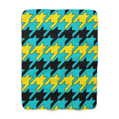 Bahamas Retro Houndstooth Blanket Throw