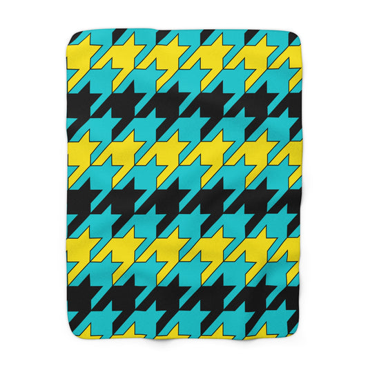 Bahamas Retro Houndstooth Blanket Throw