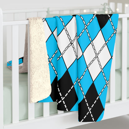 Botswana Retro Argyle Blanket Throw
