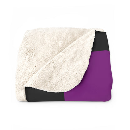 Purple, Black Retro Check Blanket Throw