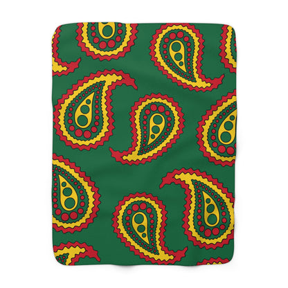 Ghana Retro Paisley Blanket Throw