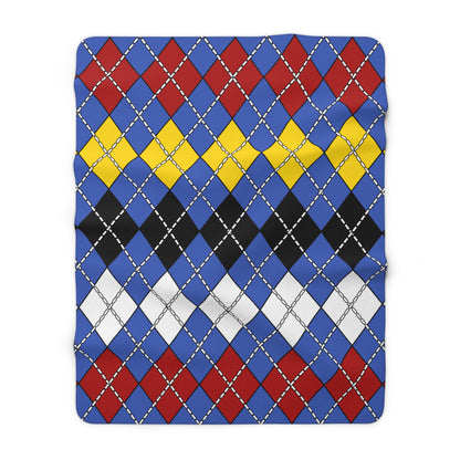 Eswatini Retro Argyle Blanket Throw