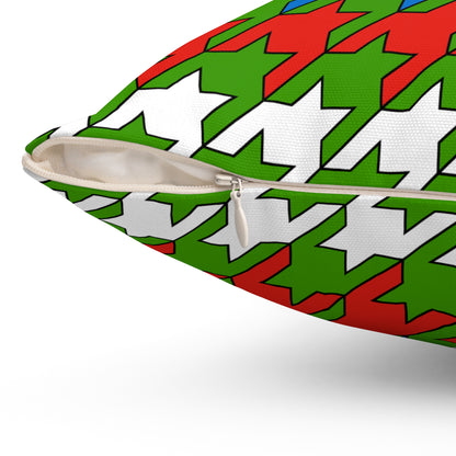 Equatorial Guinea Retro Houndstooth Cushion Pillow