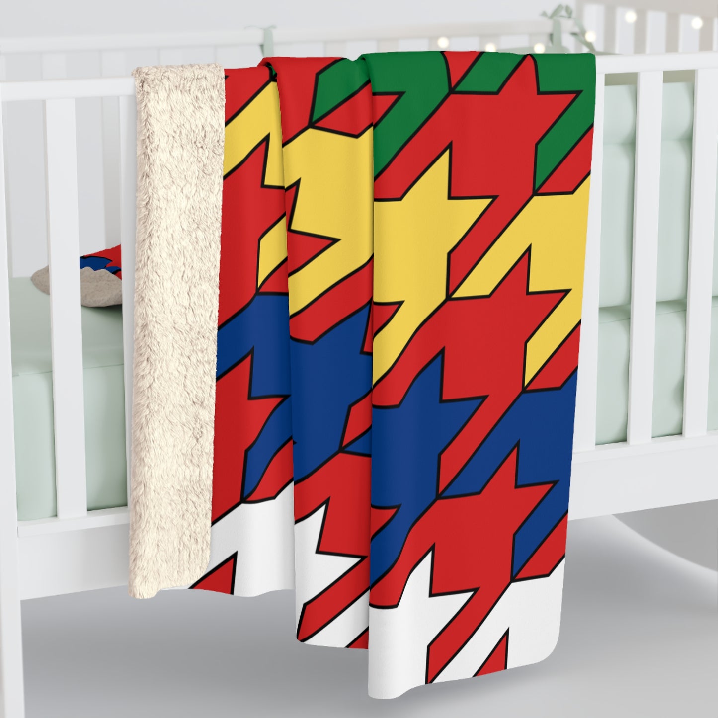 Seychelles Retro Houndstooth Blanket Throw