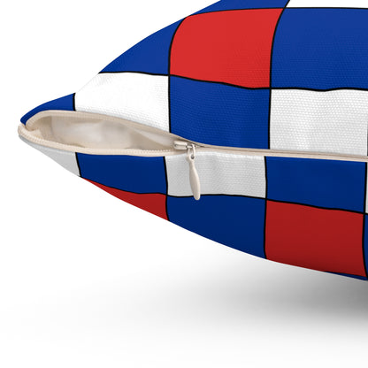 Iceland Retro Check Cushion Pillow