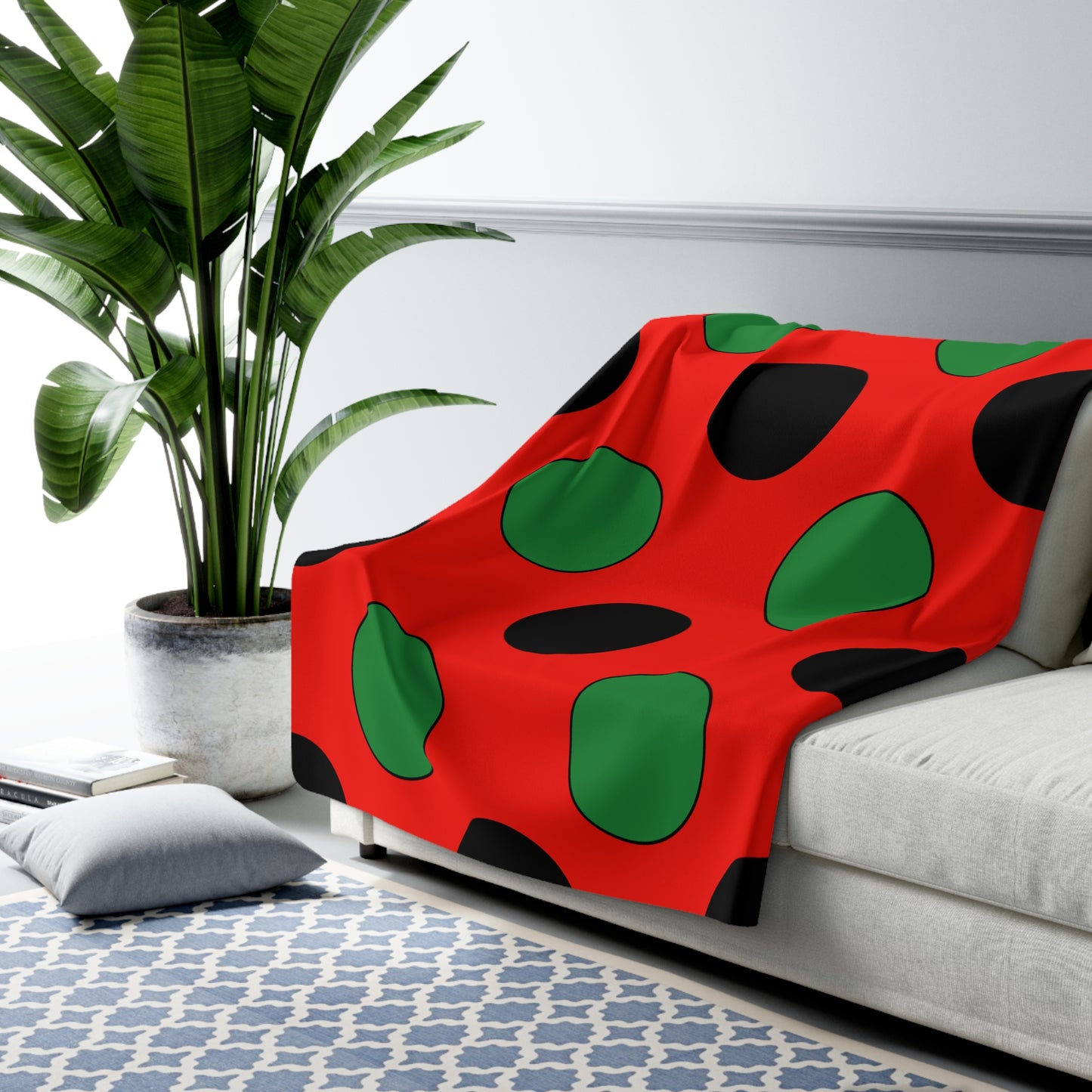 Malawi Retro Polka Dots Blanket Throw