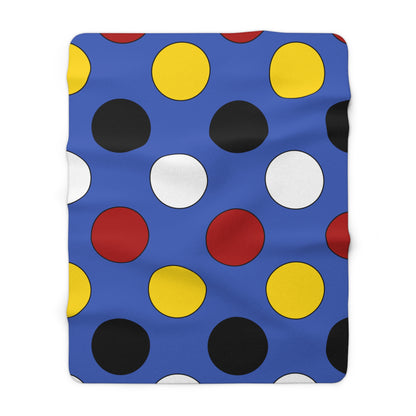 Eswatini Retro Polka Dots Blanket Throw