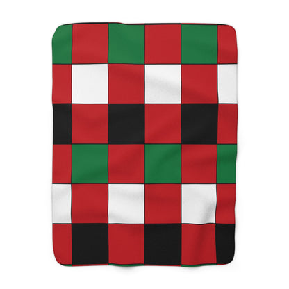 Western Sahara Retro Check Blanket Throw