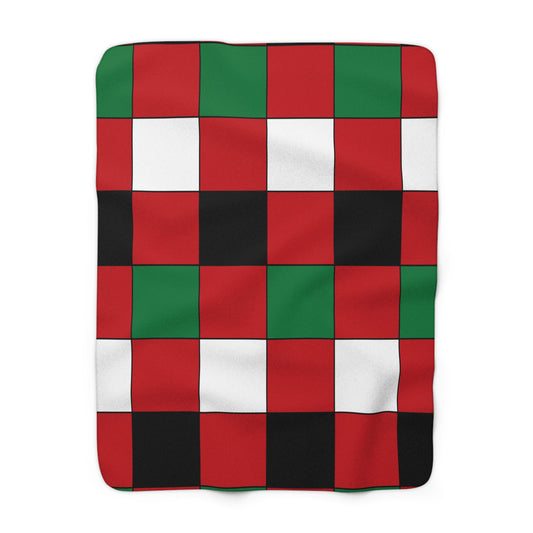 Western Sahara Retro Check Blanket Throw