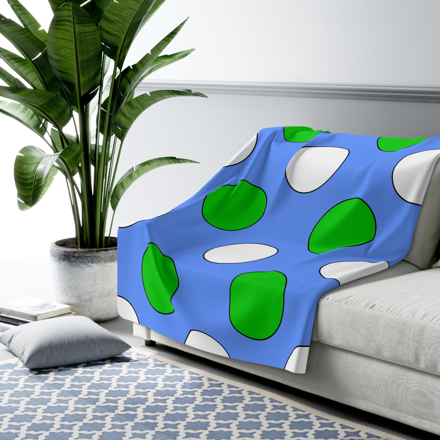 Djibouti Retro Polka Dots Blanket Throw