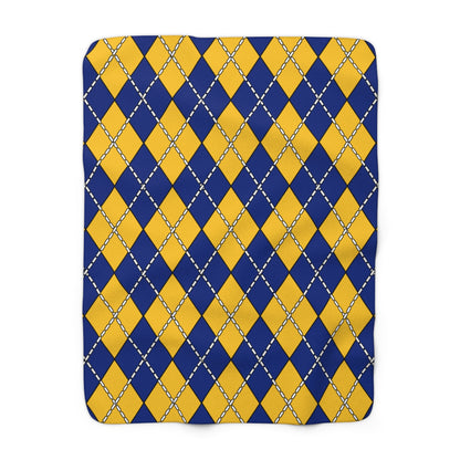 Barbados Retro Argyle Blanket Throw