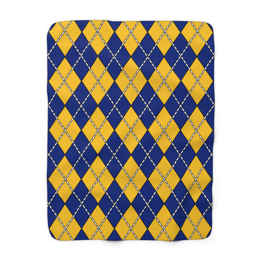 Barbados Retro Argyle Blanket Throw